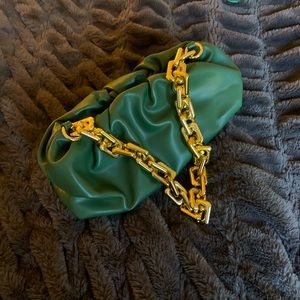 Green shoulder bag